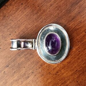 Amethyst and Sterling Silver Pendant